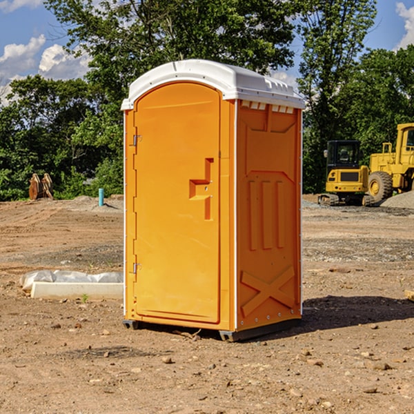 can i customize the exterior of the porta potties with my event logo or branding in Virden